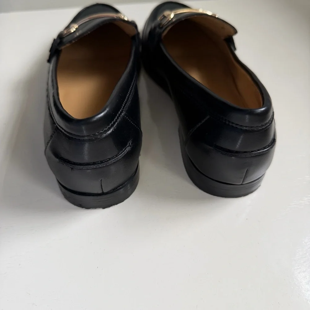 J Crew Horsebit Loafers Black Size 7.5 Classic Academia Old Money Preppy - Picture 7 of 11